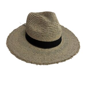 25s 0217 raffia fedora hat with tie
